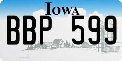 IA license plate BBP599