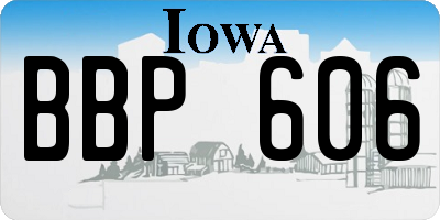 IA license plate BBP606