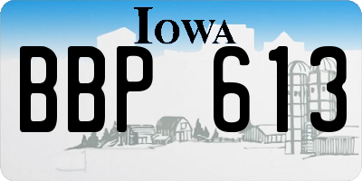 IA license plate BBP613