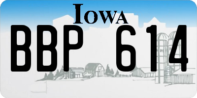 IA license plate BBP614