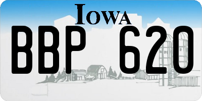 IA license plate BBP620