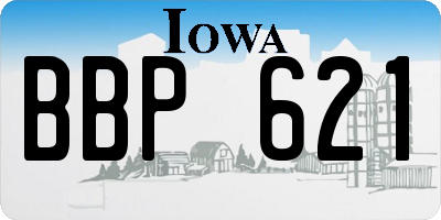IA license plate BBP621