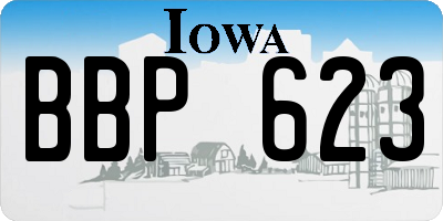 IA license plate BBP623