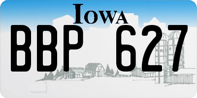 IA license plate BBP627