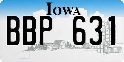 IA license plate BBP631