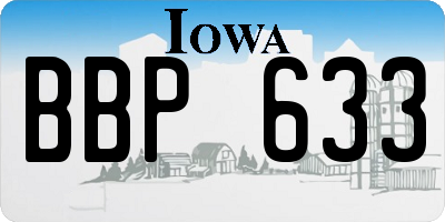 IA license plate BBP633