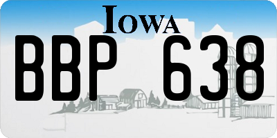 IA license plate BBP638
