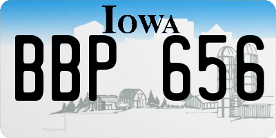IA license plate BBP656