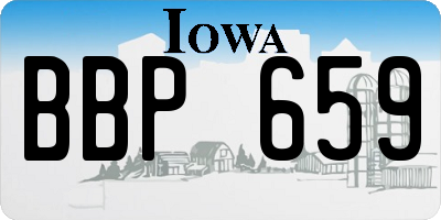 IA license plate BBP659