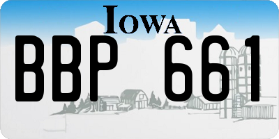 IA license plate BBP661