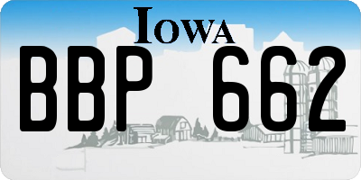 IA license plate BBP662