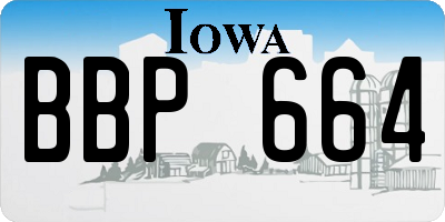 IA license plate BBP664