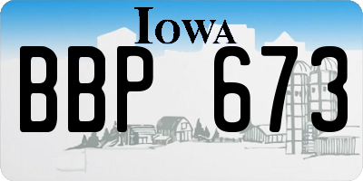 IA license plate BBP673