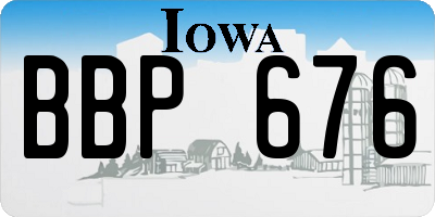 IA license plate BBP676