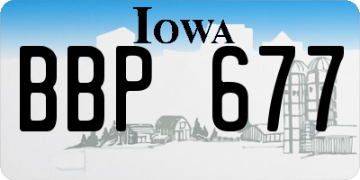 IA license plate BBP677
