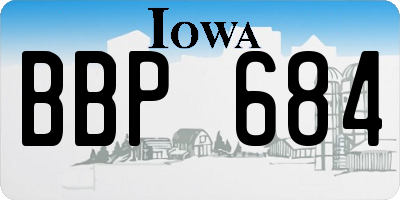 IA license plate BBP684