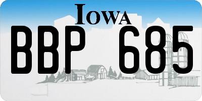 IA license plate BBP685