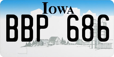 IA license plate BBP686