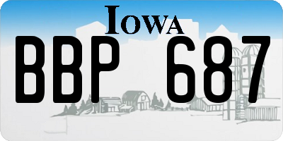 IA license plate BBP687