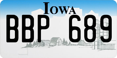 IA license plate BBP689