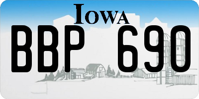 IA license plate BBP690