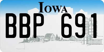 IA license plate BBP691