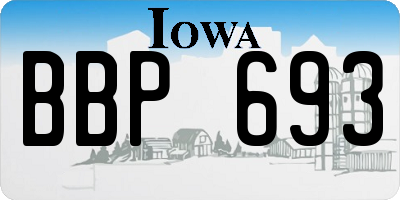 IA license plate BBP693
