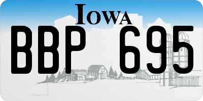 IA license plate BBP695