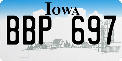 IA license plate BBP697
