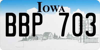 IA license plate BBP703