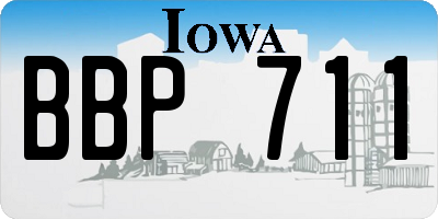 IA license plate BBP711