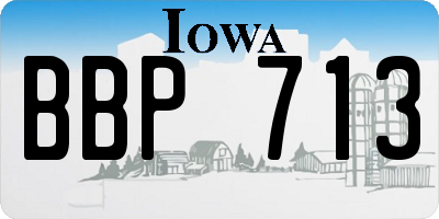 IA license plate BBP713