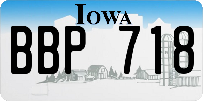 IA license plate BBP718