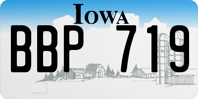 IA license plate BBP719