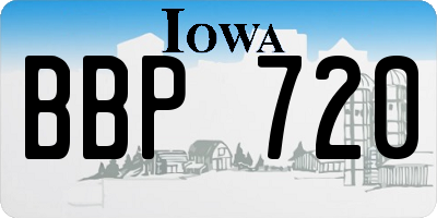 IA license plate BBP720