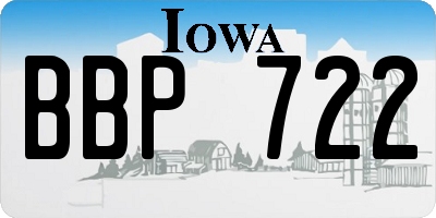 IA license plate BBP722