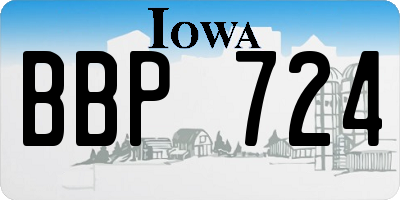 IA license plate BBP724