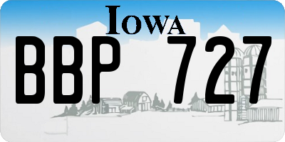 IA license plate BBP727