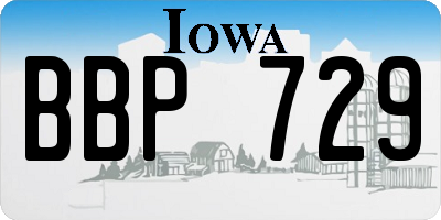 IA license plate BBP729