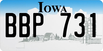 IA license plate BBP731