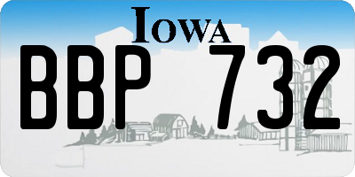 IA license plate BBP732