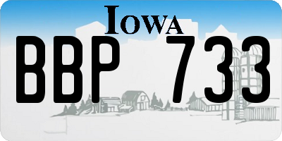 IA license plate BBP733