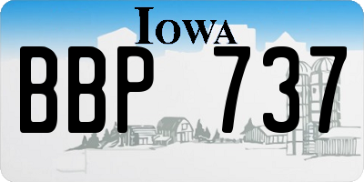 IA license plate BBP737