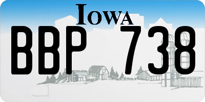 IA license plate BBP738