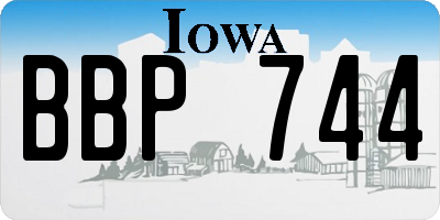 IA license plate BBP744