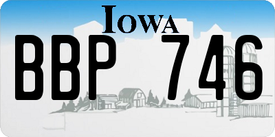 IA license plate BBP746