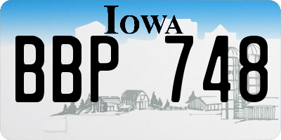 IA license plate BBP748