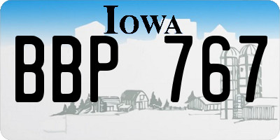IA license plate BBP767