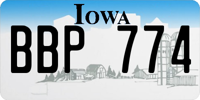 IA license plate BBP774