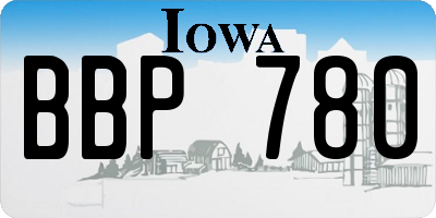 IA license plate BBP780